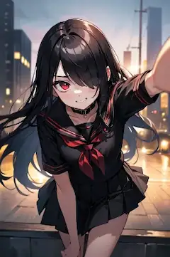 片目隠れ