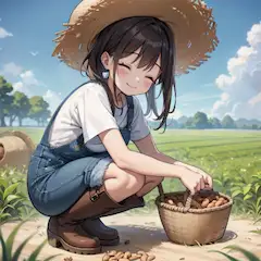 ピーナッツの収穫