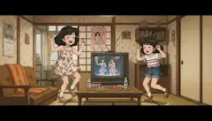 姉妹の熱狂アイドル応援タイム