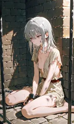 銀髪ショート　虜囚