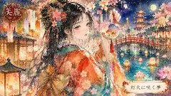 金魚灯火に咲く桜の夢