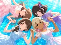夏のプールで夢見る少女たちのひととき