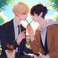 【BL】ポッキーと男性カップル★(12枚)
