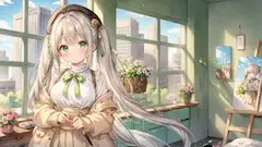 光あふれるアトリエの小さな画家