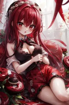 紅に染まった