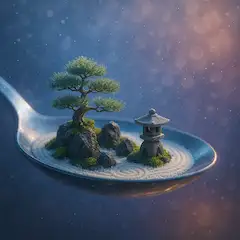 スプーンに浮かぶ禅の小宇宙