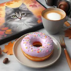 ドーナツと猫