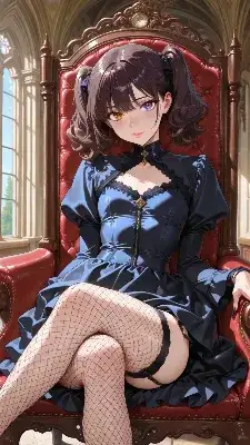 ゴシックドレスの女性