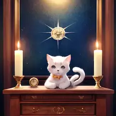 星空の白猫ナビゲーター