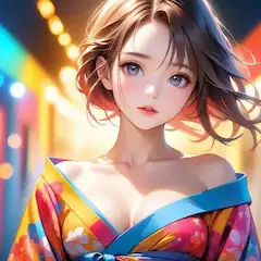 夏祭りの浴衣美人