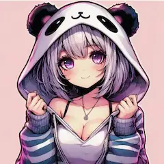 パンダ耳パーカー