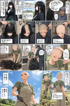 真面目な少女が丸刈り農婦になる漫画