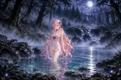 夜の深い森