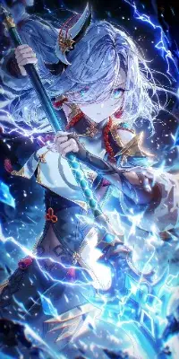 槍で戦う迫力あるカッコいい申鶴！！