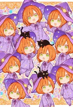 小さな魔女と黒猫のキラキラ魔法