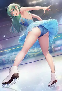 氷上の青い旋風、少女の華麗なる一瞬