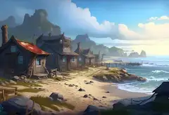 開拓地の漁村
