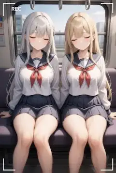 ご主人様と三人のメイド　姉妹と親友の(エッチな)受難　学校編「通学時の出来事」より「電車内」