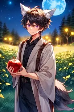 りんごと狼な黒髪短髪男性★(3枚)