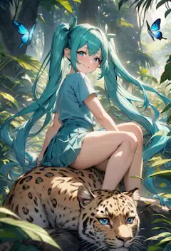 密林の王を従えるエルフの少女