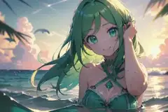 【生成機能】朝日と潮風