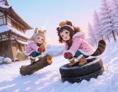 コン子とポン子・タイヤキ