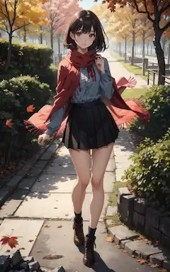 秋の公園をお散歩
