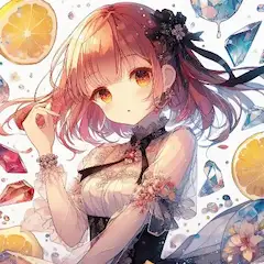 レモンと水晶に包まれた少女の微笑み