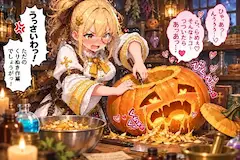 ハロウィンの準備中
