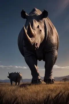 野生のサイ