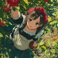 🍎のような赤いほっぺ