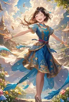 青い風に舞う姫の自由