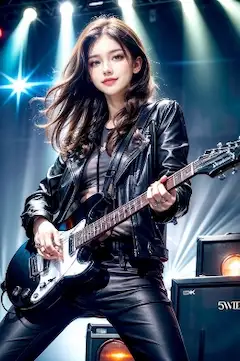 女性ギタリスト