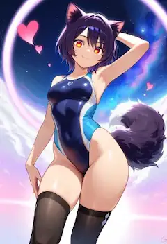 宇宙猫ちゃん競泳水着ver