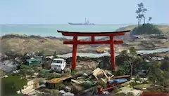 災を経てなお、鎮座する神。