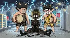 落雷黒焦げダメだこりゃエル子ちゃん