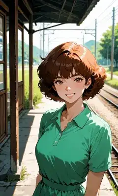 ふわふわパーマの女の子