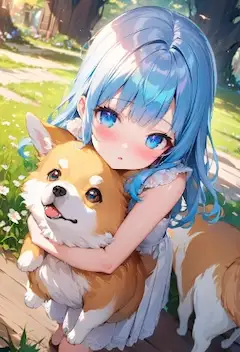 デッッかい犬さん🐶　と　小さい犬🐶さんハグ