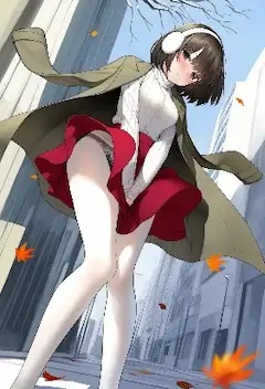 秋風に翻る少女の瞬間
