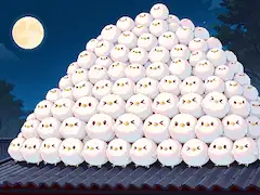 一発芸『月見団子』！