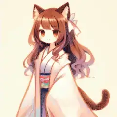 ネコ少女とショール