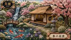 桜舞う秘庭で時を忘れる春の日