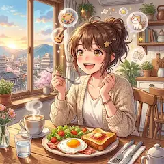 夢見る少女の朝食タイム