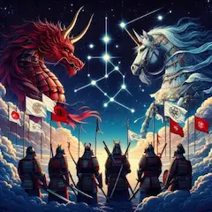 平家星（ベテルギウス）と源氏星（リゲル）