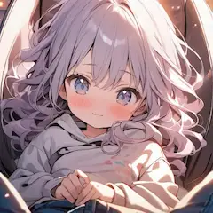 マッサージチェアに座る女の子