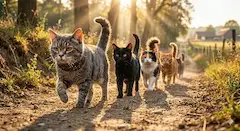 夕陽に導かれし猫たちの冒険