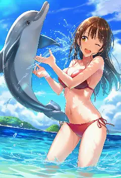 イルカと輝く夏の少女