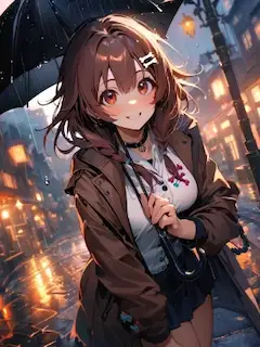 雨の中のころね【ホロライブ・犬神ころね】