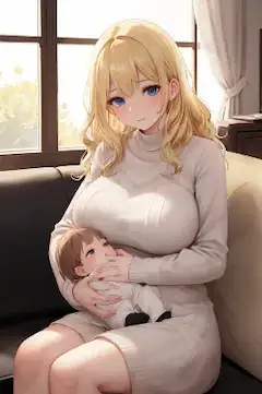 陽だまりで微笑む母と子の時間