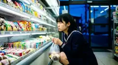 【寄り道の報酬、光る冷蔵庫と放課後の青】